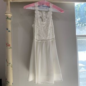 white lace crochet summer dress